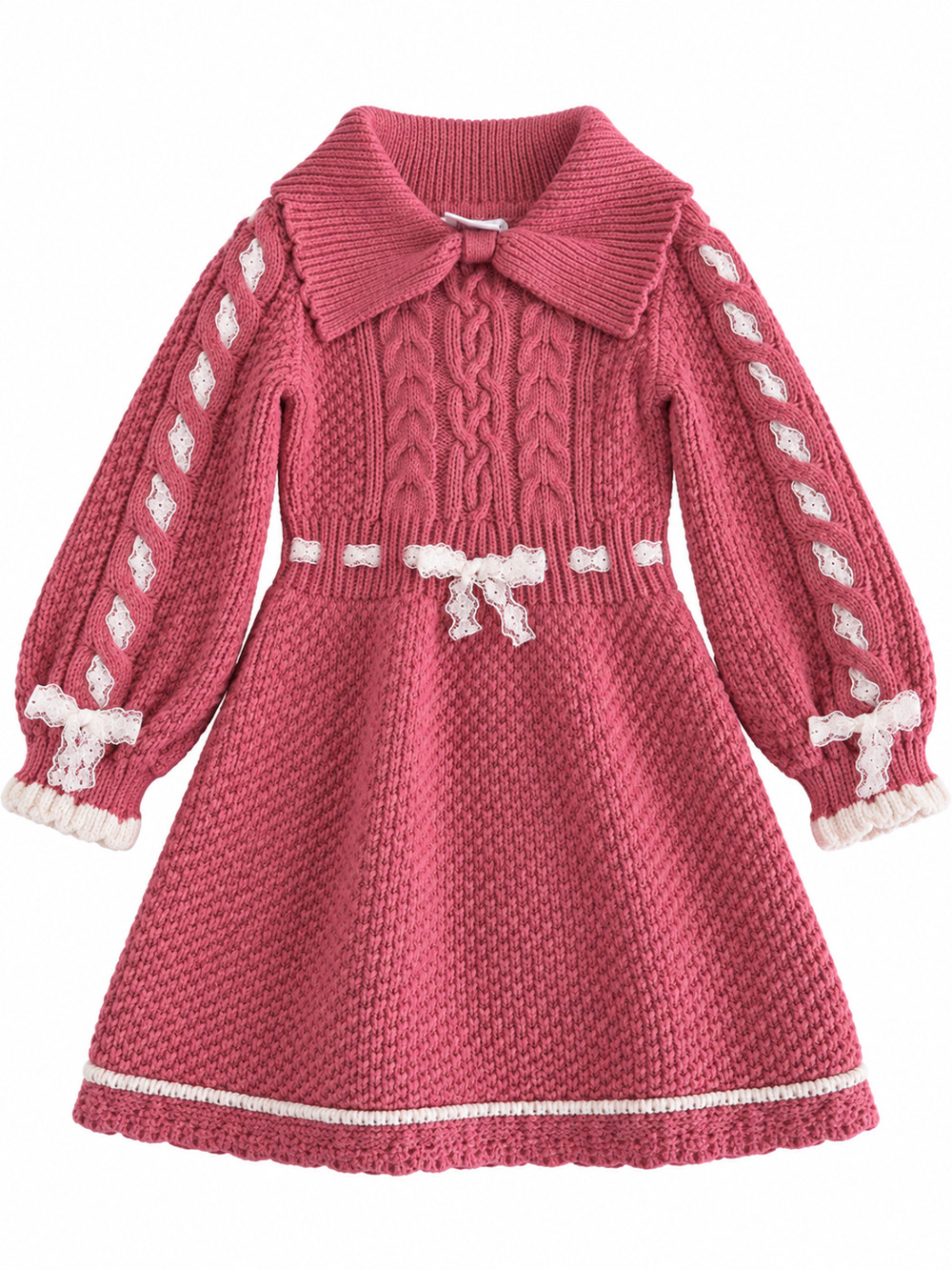 Cupcakes & Cashmere Sweater Dress Size 2T Lace Embellishments